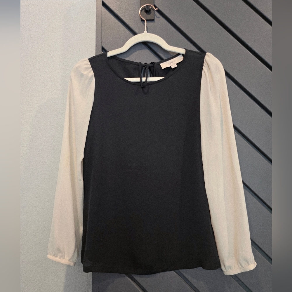 Elegant Black and White Women's Top